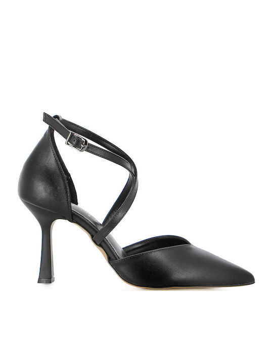Leather Black High Heels