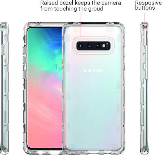 Jup Ulak Калъф 7298103 8865-22 Samsung Galaxy S10 Plus 3 В 1 Рамка TPU Прозрачен 6.4"