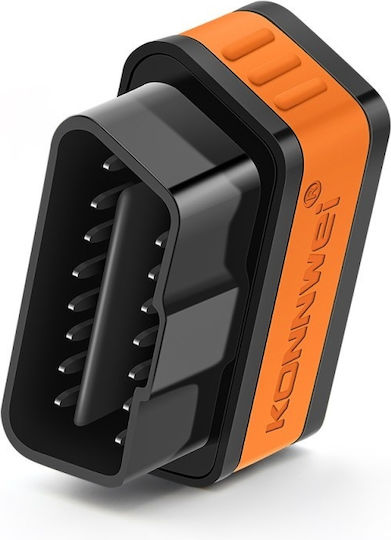 Obd 2 Auto Diagnosewerkzeug Konnwei Kw901 Bluetooth 5.0 Ein-Aus-Schalter Kompatibel mit Android iOS ELM 327 OBD II Schwarz Orange