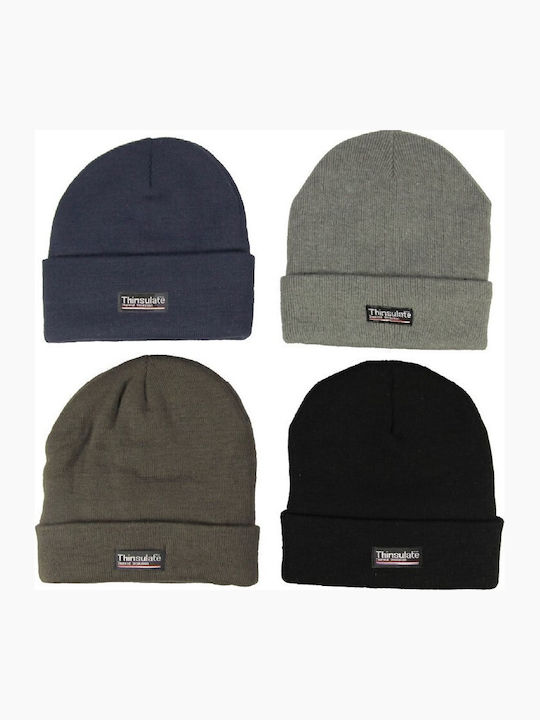 Beanie Unisex Fleece Beanie Knitted in Blue color