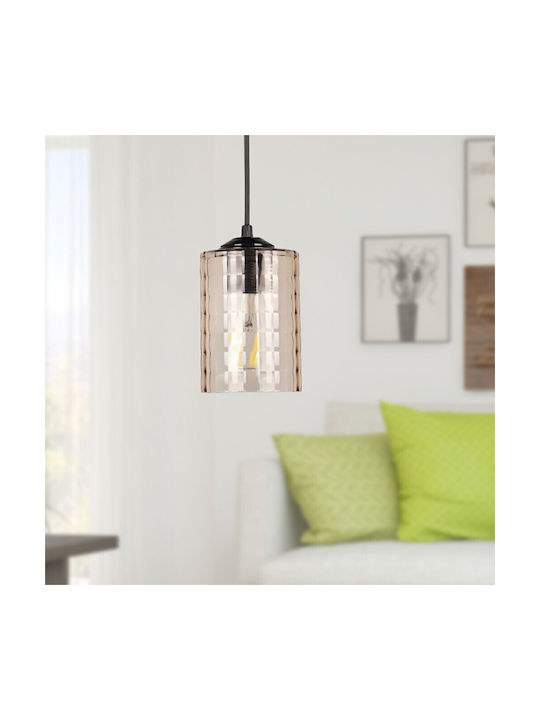 Megapap Alberto Pendant Light Black with Socket E27 10x10x60cm