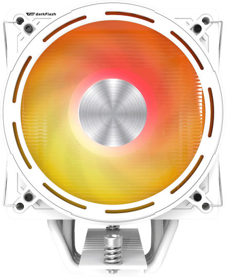 Darkflash Explore E400 Ψύκτρα Επεξεργαστή για Socket AM4/AM5/115x/1700 με ARGB Φωτισμό Λευκή