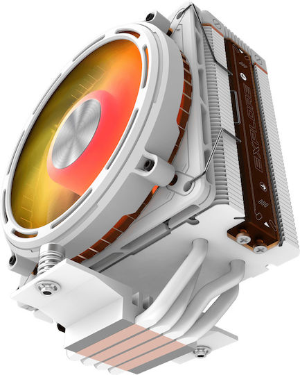 Darkflash Explore E400 Ψύκτρα Επεξεργαστή για Socket AM4/AM5/115x/1700 με ARGB Φωτισμό Λευκή