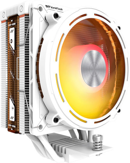 Darkflash Explore E400 Ψύκτρα Επεξεργαστή για Socket AM4/AM5/115x/1700 με ARGB Φωτισμό Λευκή