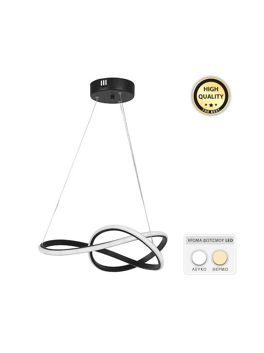 Megapap Luciano Κρεμαστό Φωτιστικό Μαύρο LED 47x40x60εκ.