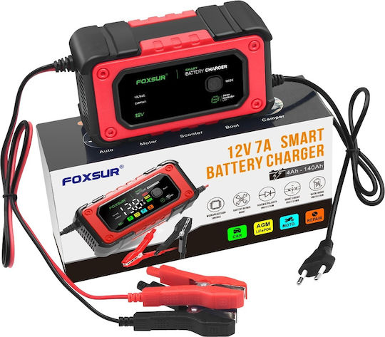 Foxsur Φορτιστής Μπαταρίας Αυτοκινήτου 12V