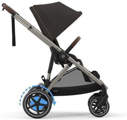 Cybex E-Gazelle TPE Καρότσι Μωρού Kατάλληλο για Nεογέννητο Chocolate Brown 14.7kg