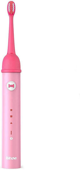 Bitvae Children's Electric Toothbrush with Chronograph for 6+ Years Pink with Replacement Heads
