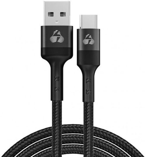 Powertech USB 2.0 Cable USB-C Male - USB-A 60W PD Black 1.5m PTR-0169
