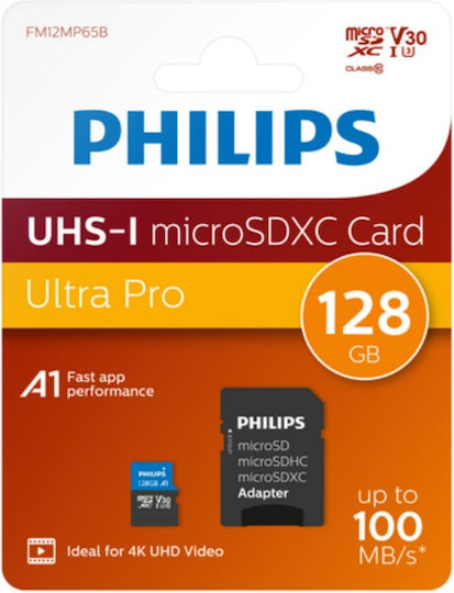 Philips Ultra Pro microSDXC 128GB U3 V30 UHS-I with Adapter