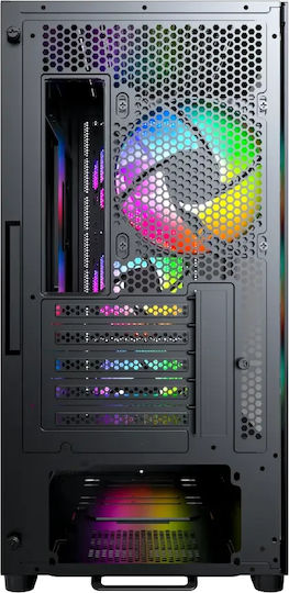 Montech X5M Gaming Mini Tower Κουτί Υπολογιστή με Πλαϊνό Παράθυρο και ARGB Φωτισμό Μαύρο