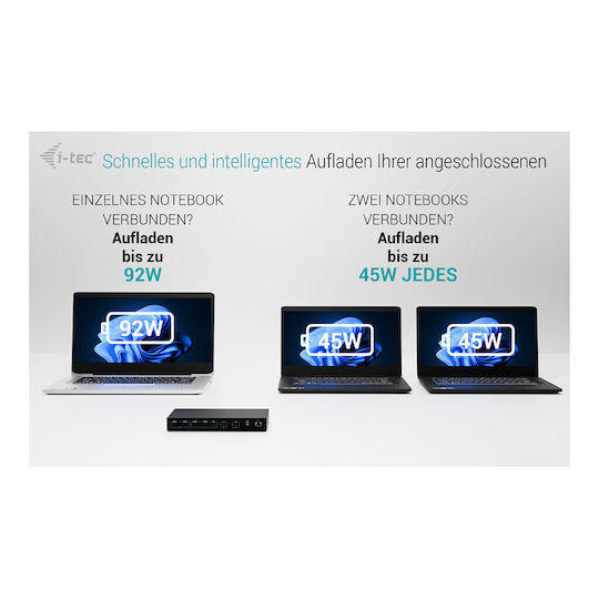 i-tec KVM Dock PRO 3 Dock / USB-C Docking Station με 4K PD Ethernet Μαύρο