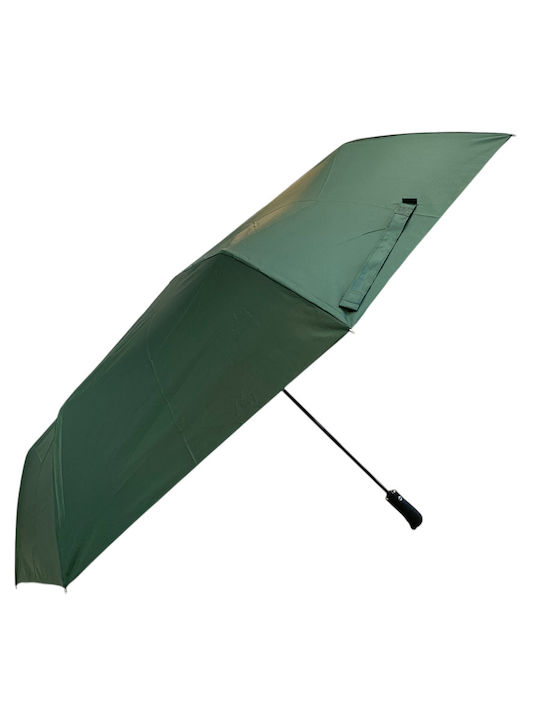 Blue Drop Windproof Automatic Umbrella Compact Green