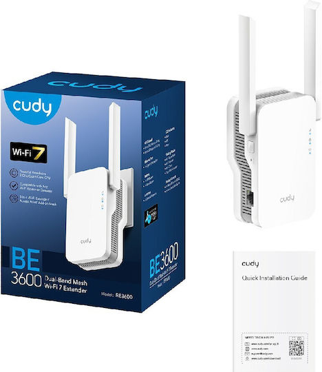 Cudy RE3600 v1 Mesh WiFi Extender Dual Band (2.4 & 5GHz) 3600Mbps
