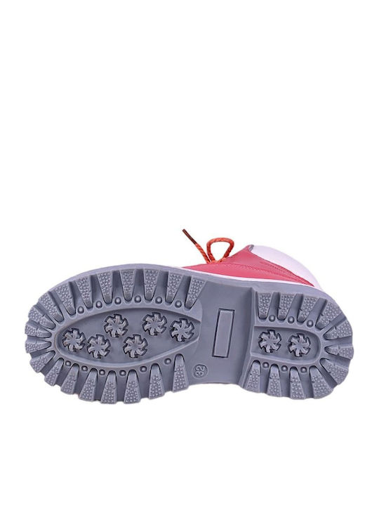 Leather Kids Boots Pink