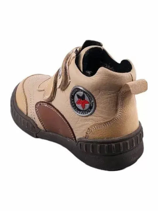 Lederne Kinderstiefel Beige