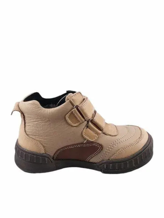 Lederne Kinderstiefel Beige