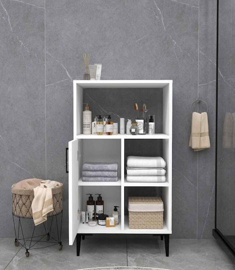 Badezimmerschrank Mehrzweck Raumorganisation Weiß 60x35x108cm