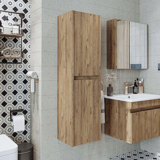 Dulap Pentru Prosoape De Baie Rafturi Stejar 35x30x130cm