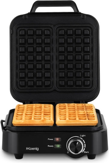 HKoenig Aparat Vafe Pentru Vafe Rectangulare 2 Compartimente 1200W