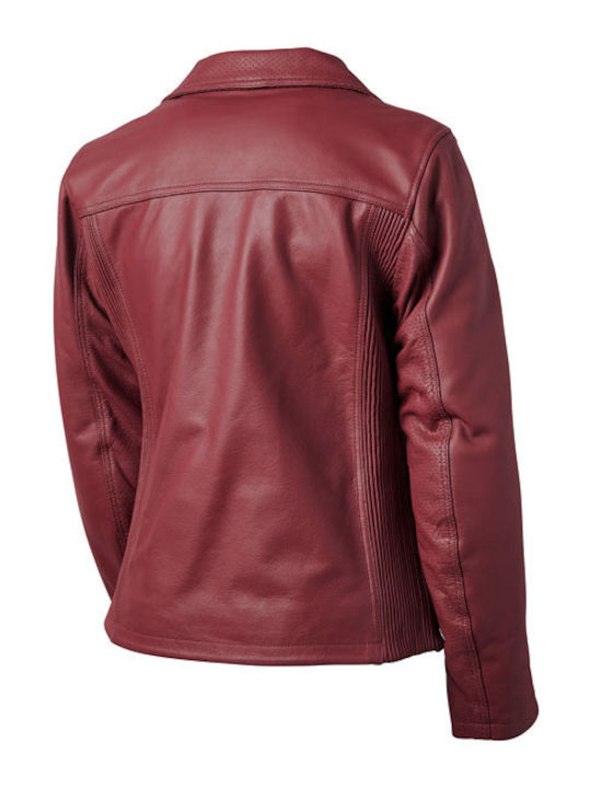 Women's Lifestyle Leather Jacket for Winter Merlot