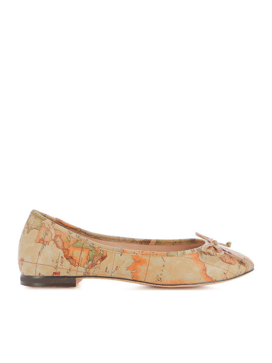 Damen Ballerinas in Beige Farbe