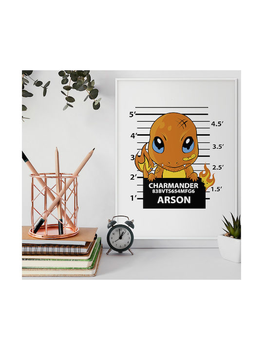Poster Pokemon Charmander Mugshot An162 21cm X 30cm