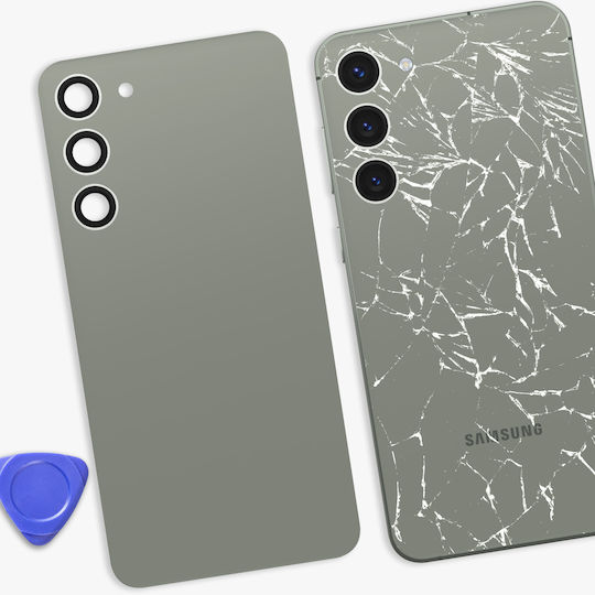Clappio Replacement Battery Cover Galaxy S23 Plus Integrated Adhesive Green