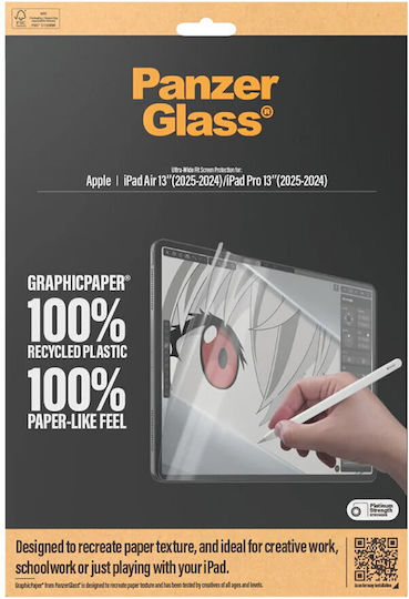 Screen Protector Ipad Air 13" 2025-2024 Ipad Pro 13" 2025-2024 Panzerglass Ultra-wide Fit Graphicpaper Clear