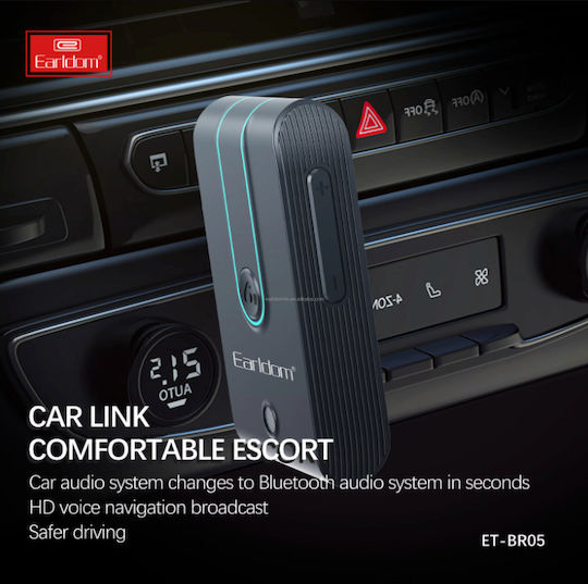 Earldom Et-br05 Bluetooth Car Kit V5.3 Aux 3.5mm Hands Free Stereo