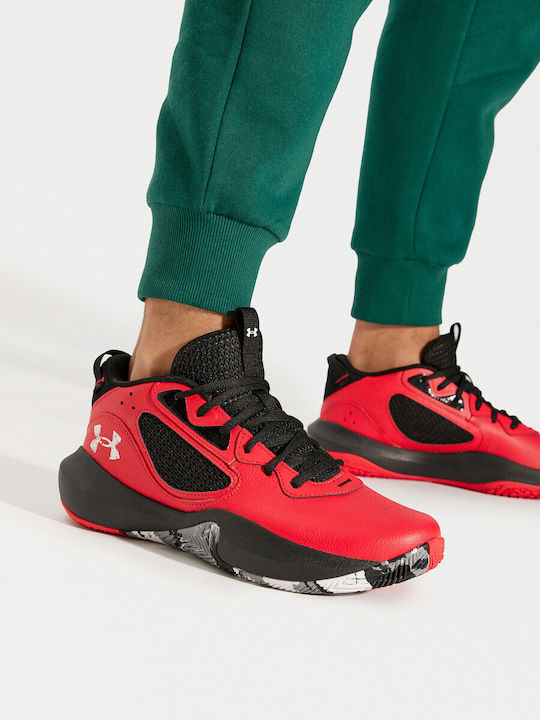 Lockdown 6 High Basketball Shoes Red / Black / White