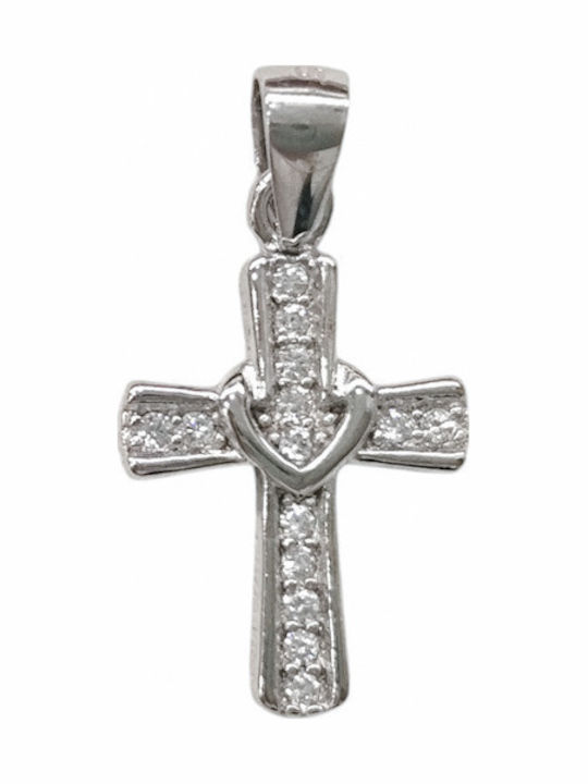 Silbernes Kreuz mit Kette Zirkon Silber 925 Silbernes Kreuz mit Kette Zirkon Silber 925
