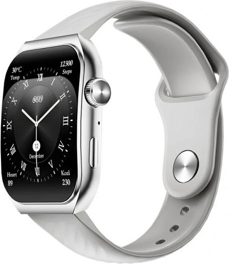 QCY GS S5 Aluminium 50mm Smartwatch with Heart Rate Monitor (Frost Gray)