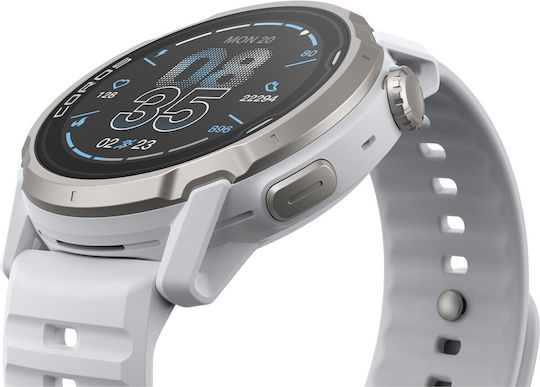 Coros Apex 4 Titan 46mm Wasserdicht Smartwatch mit Pulsmesser (Weiß)