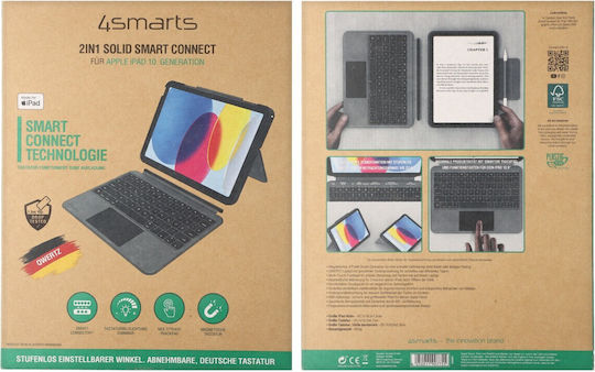 4smarts Калъф с Клавиатура 2в1 Солиден iPad 11 iPad 10.9