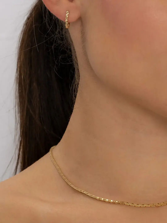 Set with Necklace , Earrings & Ring from Gold 14K with Stones
