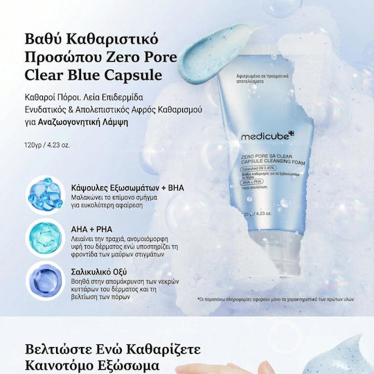 Medicube Zero Pore SA Clear Foam Cleansing Face for Acne-Prone Skin 120gr
