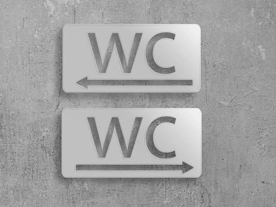Πινακίδα Κατεύθυνσης Wc Βέλος Μεταλλο-μαυρο-χρωμα Πινακίδα-κατεύθυνσης-δεξιά