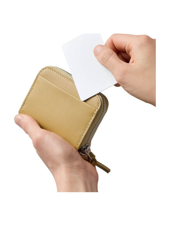 Μικρό Δερμάτινο Γυναικείο Πορτοφόλι με RFID Κίτρινο