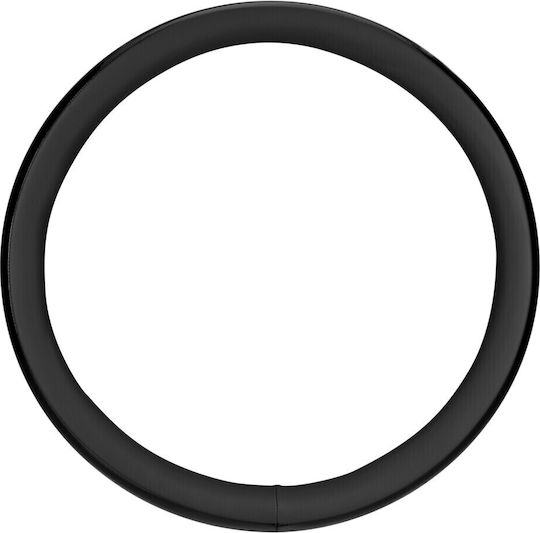 Lampa Car Steering Wheel Cover with Diameter 46-48cm Synthetic Black with Black Stitching