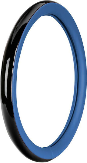 Lampa Car Steering Wheel Cover with Diameter 44-46cm Synthetic Blue with Blue Stitching