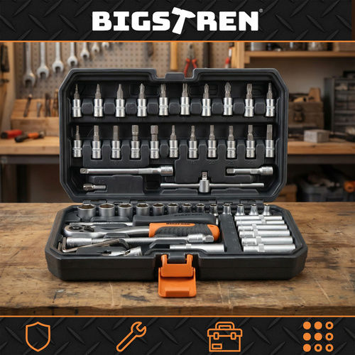 Bigstren Set de chei tubulare și clichet 1\4" 56buc