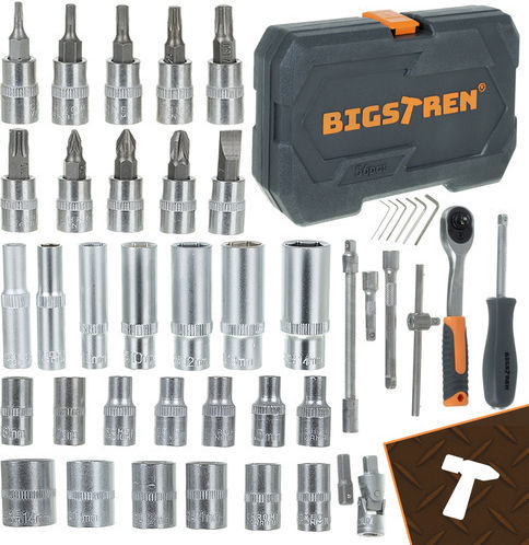 Bigstren Set de chei tubulare și clichet 1\4" 56buc