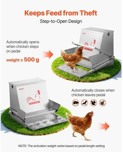 Vevor Automatic Metal Feeder for Chickens and Poultry with Capacity 18.14kg
