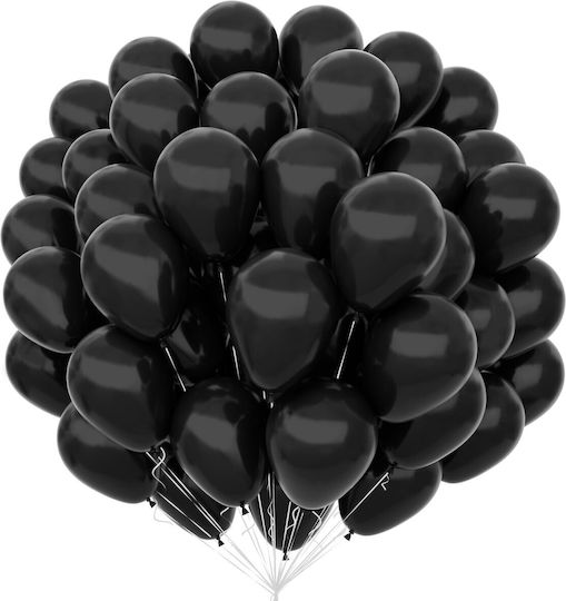 Compoziție cu 100 Baloane Latex Negre
