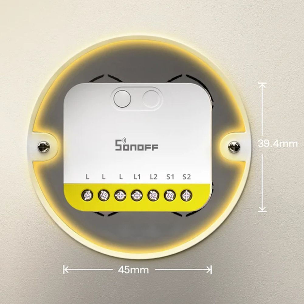 Sonoff MINI Duo-L Smart Switch Dimmer 2 Καναλιών ZigBee 12A (χωρίς Ουδέτερο)
