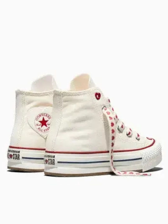 Chuck Taylor All Star Παιδικά Sneakers High Λευκά