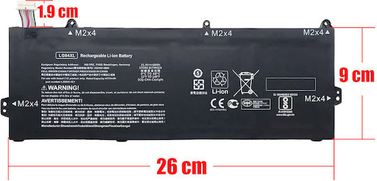 15.4v 68wh Съвместима Батерия за HP Павилион HP Pavilion Лаптоп 15-cs1001la, HSTNN-IB8S с 4416mAh