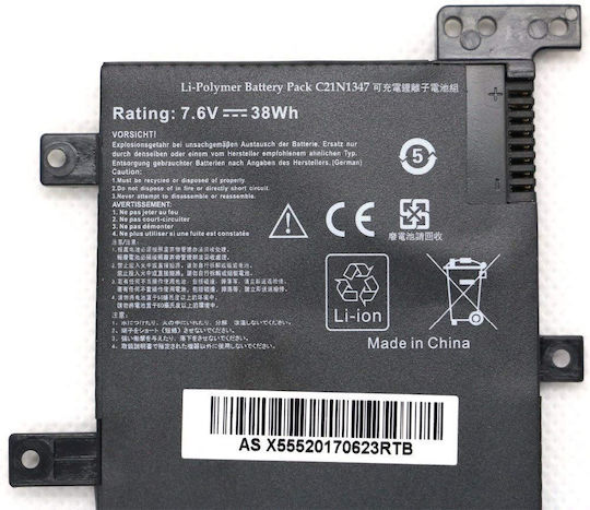 Baterie Laptop Asus A555 A555l Dx992 F51 F530 F554 F555 F555l F554ld 2icp4 63 134 C21n1347 K556uq-dm1023t Cod-1-bat0105