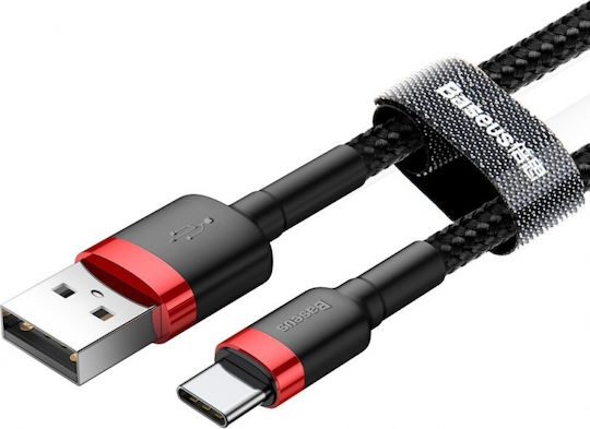 Baseus Cafule Редовна USB 2.0 Кабел USB-C мъжки - USB-C мъжки Червен 0.5м (CATKLF-A91)